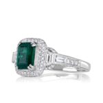 2 Carat Emerald Diamond Ring | 14K White Gold | Everyday Royalty - Image 2