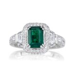 2 Carat Emerald Diamond Ring | 14K White Gold | Everyday Royalty
