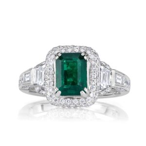 2 Carat Emerald Diamond Ring | 14K White Gold | Everyday Royalty
