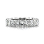 5.25 Carat Radiant Band | Brilliant White | 18K White Gold | Timeless Brilliance