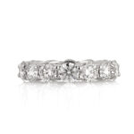 5.25 Carat Round Brilliant Band | Brilliant White | 18K White Gold | Timeless Brilliance