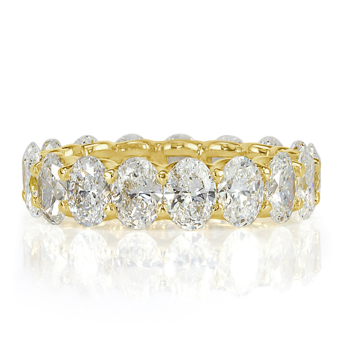 5-41-ct-gold-oval-cut-diamond-eternity-band-in-18k-13-000-front-view-primary.jpg 5.41 Carat Oval Band | Brilliant White | 18K White Gold | Radiant Elegance | High Jewellery - Image 1
