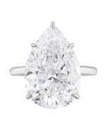 5.5 Carat Pear Statement | Brilliant White / D color | VVS | 14K White Gold