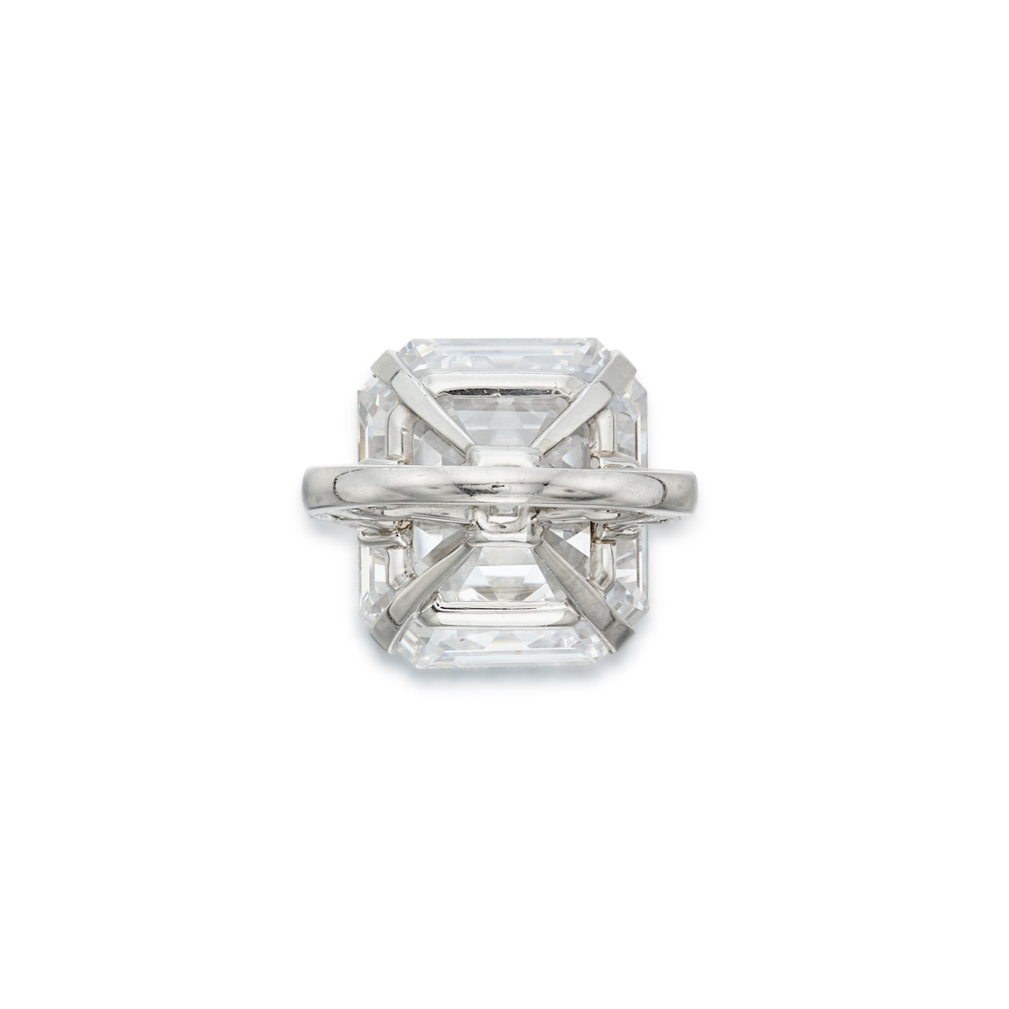 5-carat-assher-i-si-95-000-front-view-primary.jpg 5 Carat Assher Cut Statement | Brilliant White | SI | 14K White Gold | Refined Grandeur - Image 1