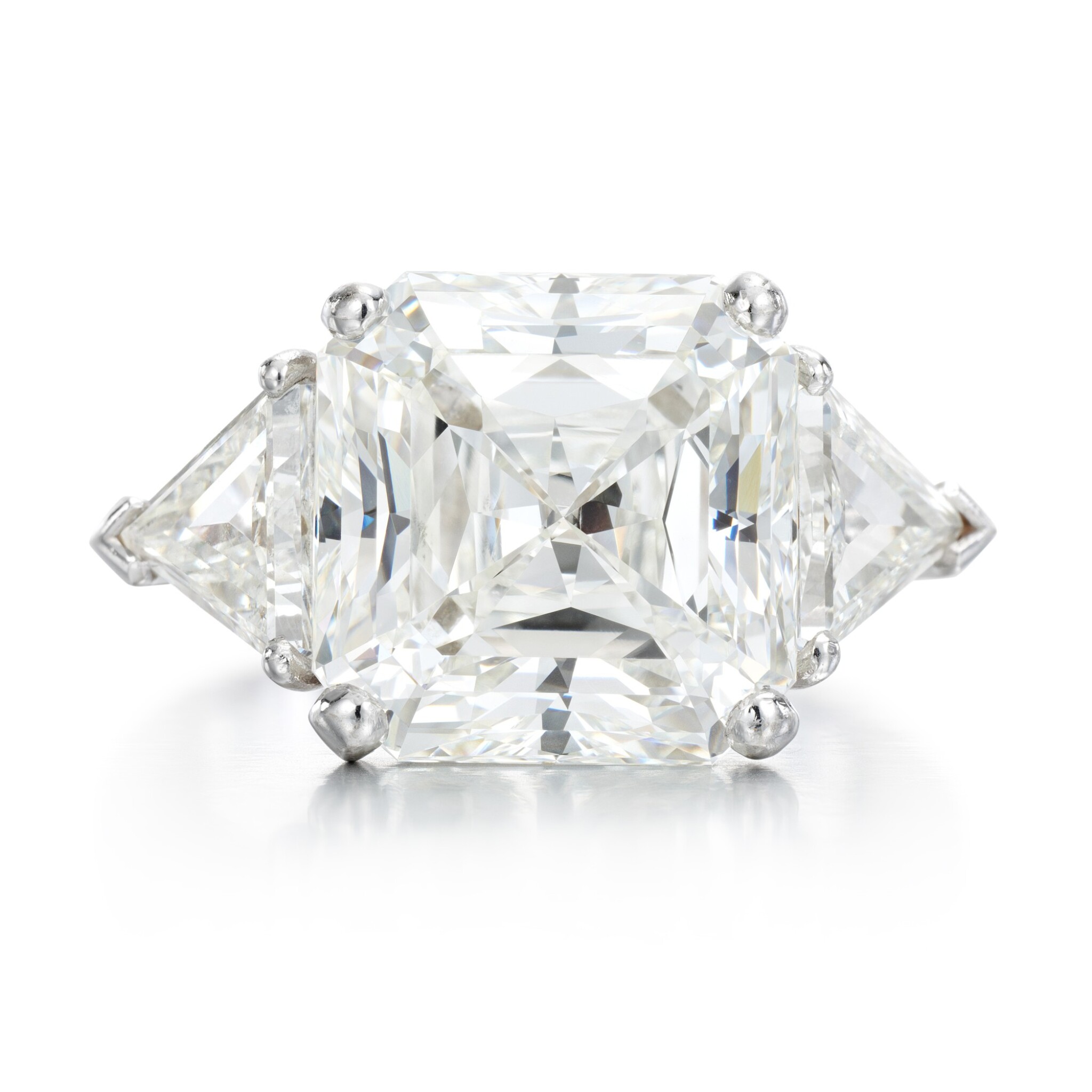 5-carat-assher-j-vs-99-000-front-view-primary.jpg 5 Carat Assher Cut Statement | Brilliant White / J color | VS | 14K White Gold - Image 1