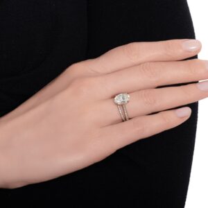 5 Carat Oval Statement | Brilliant White | VS | 14K White Gold | Signature Sophistication