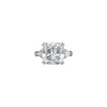 5 Carat Cushion Statement | Brilliant White / D color | SI | 14K White Gold