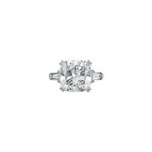 5 Carat Cushion Statement | Brilliant White / D color | SI | 14K White Gold