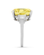 5 Carat Cushion Statement | Fancy Yellow | 14K White Gold | Colour-Collector’s Treasure - Image 3