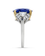 5 Carat Cushion Statement | Royal Blue Sapphire | 14K White Gold | Heirloom-Worthy Glow - Image 3