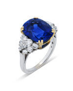 5 Carat Cushion Statement | Royal Blue Sapphire | 14K White Gold | Heirloom-Worthy Glow - Image 5