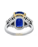 5 Carat Cushion Statement | Royal Blue Sapphire | 14K White Gold | Heirloom-Worthy Glow - Image 6