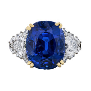 5 Carat Cushion Statement | Royal Blue Sapphire | 14K White Gold | Heirloom-Worthy Glow