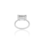 5 Carat Emerald-cut Statement | Type IIa | 14K White Gold | Refined Grandeur - Image 4