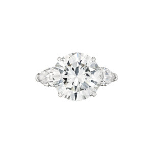 5 Carat Round Brilliant Statement | Brilliant White / D color | SI | 14K White Gold