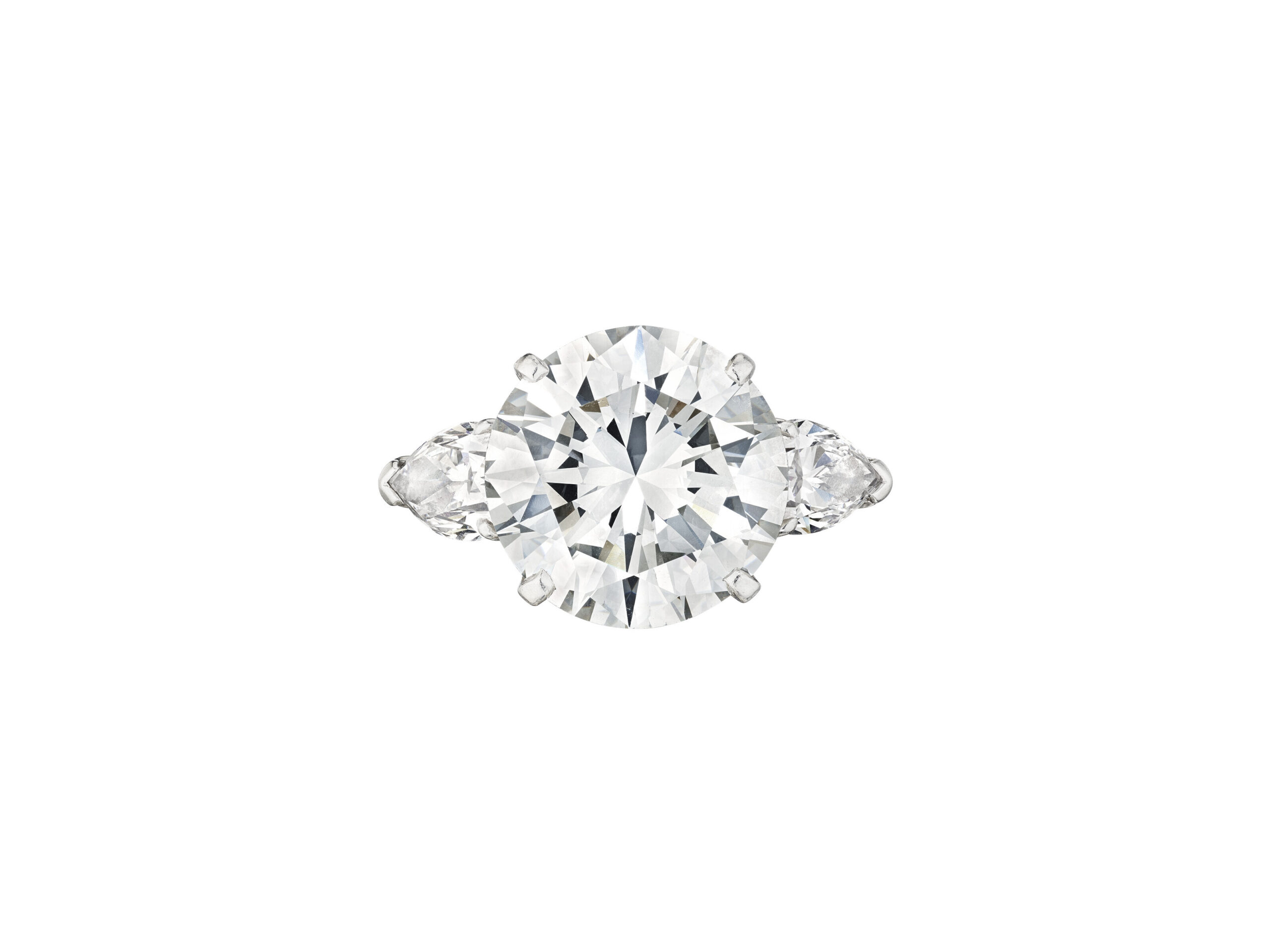 photography by Steven DeVilbiss 5 Carat Round Brilliant Statement | Brilliant White / D color | SI | 14K White Gold - Image 1