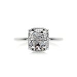 5 Carat Cushion Statement | Brilliant White / G color | VVS | 14K White Gold - Image 2