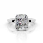 5 Carat Cushion Statement | Brilliant White / J color | VVS | 14K White Gold