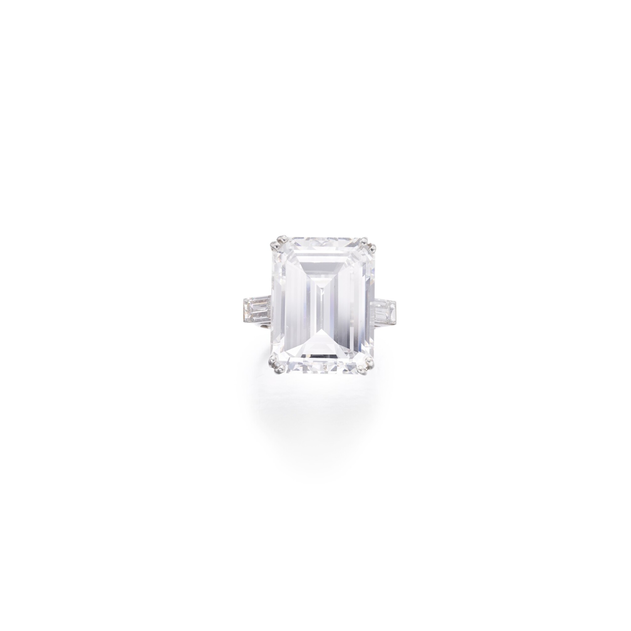 5-carat-emerald-cut-h-si-135000-front-view-primary.jpg 5 Carat Emerald-cut Statement / H color | SI | 14K White Gold | Refined Grandeur - Image 1