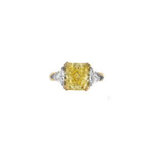 5 Carat Radiant Statement | Fancy Yellow | 14K White Gold | Sunlit Royal Radiance