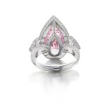 5 Carat Round Brilliant Statement | Fancy Pink | 14K White Gold - Image 5