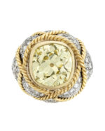 5 Carat Oval Statement | Fancy Yellow | 14K White Gold | Rare Fancy-Color Splendour