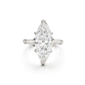 5 Carat Marquise Statement | Brilliant White / D color | SI | 14K White Gold