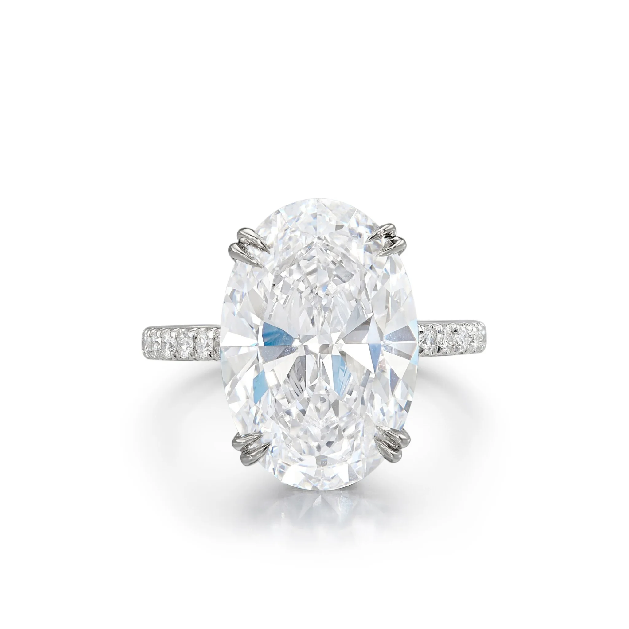 5 carat oval cut diamond ring, D flawless Type IIa