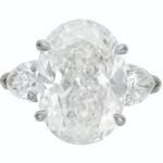 5 Carat Oval Statement | Brilliant White / D color | SI | 14K White Gold | Radiant Elegance