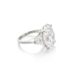 5 Carat Oval Statement | Brilliant White / J color | SI | 14K White Gold | Radiant Elegance - Image 4