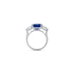 5 Carat Oval Statement | Royal Blue Sapphire | 14K White Gold | Radiant Elegance | Signature - Image 4