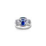 5 Carat Oval Statement | Royal Blue Sapphire | 14K White Gold | Radiant Elegance | Signature - Image 6