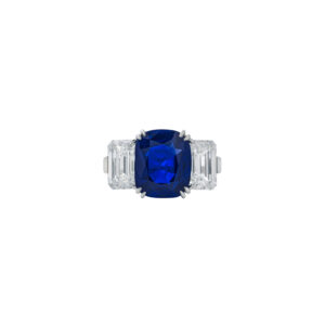 5 Carat Oval Statement | Royal Blue Sapphire | 14K White Gold | Radiant Elegance | Signature
