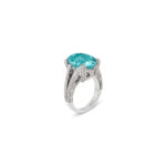 5 Carat Oval Statement | Paraiba Blue | 14K White Gold | Timeless Brilliance - Image 5