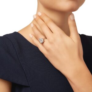 5 Carat Pear Statement | Brilliant White / F color | SI | 14K White Gold