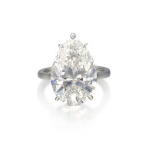 5 Carat Pear Statement | Brilliant White / J color | SI | 14K White Gold | Refined Grandeur