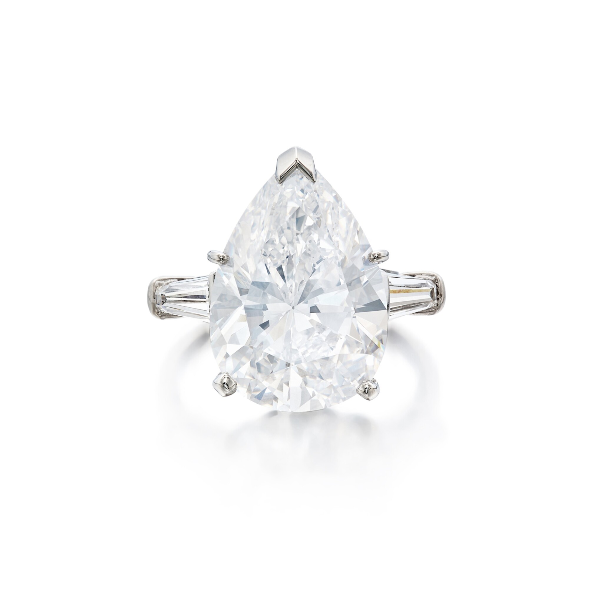 5-carat-pear-diamond-ring-estimate-220-000-front-view-primary.jpeg 5 Carat Pear Statement | Brilliant White | 14K White Gold | Radiant Elegance - Image 1