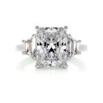 5 Carat Radiant Statement | Brilliant White / D color | FL/IF | 14K White Gold - Image 2