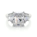 5 Carat Radiant Statement | Brilliant White / F color | SI | 14K White Gold