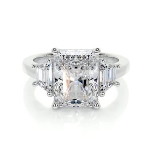5 Carat Radiant Statement | Brilliant White / F color | SI | 14K White Gold