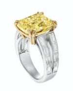 5 Carat Radiant Statement | Fancy Yellow | 14K White Gold | Sunlit Royal Radiance - Image 2