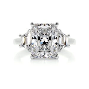 5 Carat Radiant Statement | Brilliant White / G color | VS | 14K White Gold
