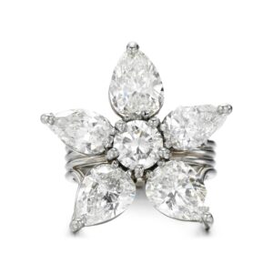 5 Carat Pear Statement | Brilliant White | 14K White Gold | Refined Grandeur