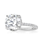 5 Carat Round Brilliant Statement | Brilliant White | 14K White Gold - Image 2