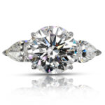 5 Carat Round Brilliant Statement | Brilliant White / D color | VS | 14K White Gold