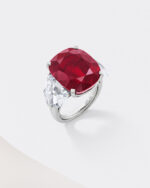 5 Carat Round Brilliant Statement | Ruby Red | 14K White Gold | Refined Grandeur - Image 3