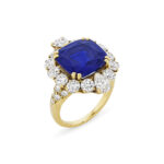 5 Carat Cushion Statement | Royal Blue Sapphire | 14K White Gold | Radiant Elegance