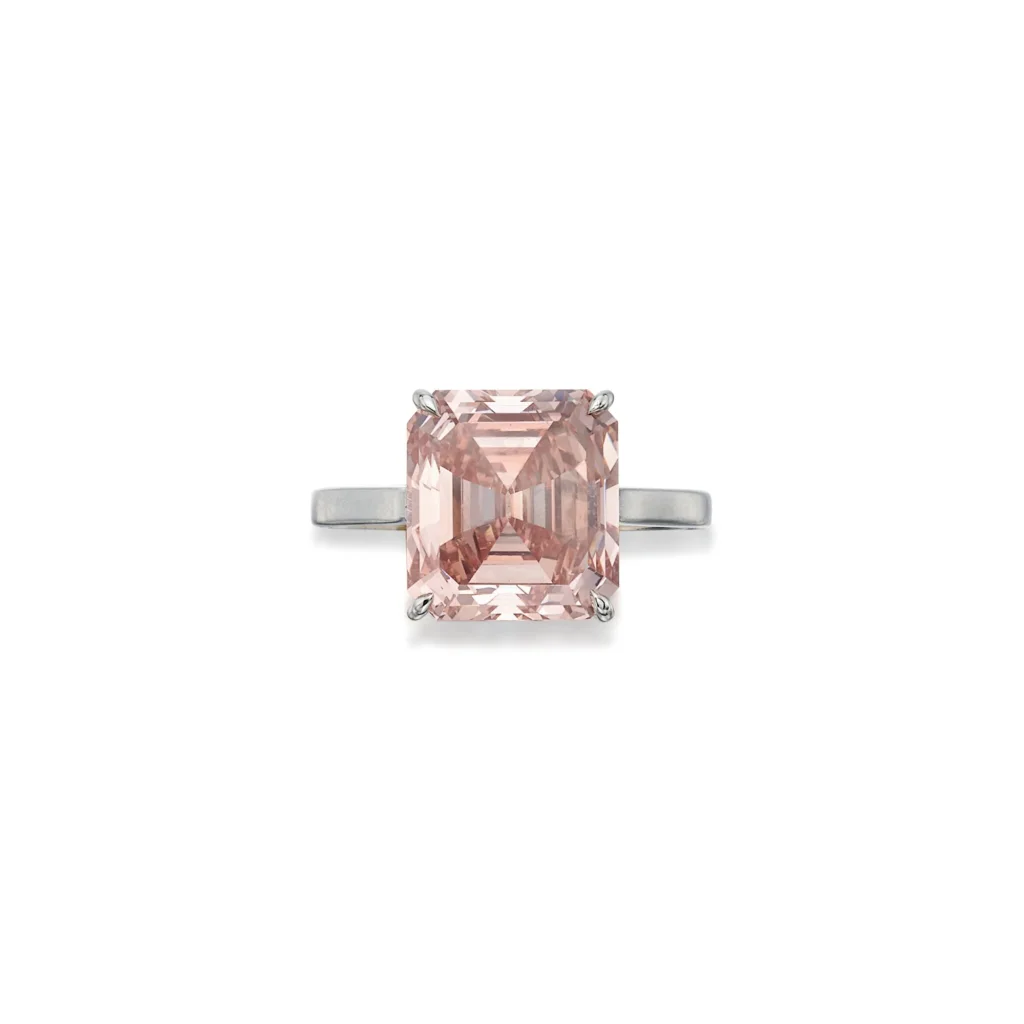 5 Carat Emerald Cut Statement | Fancy Pink | 14K White Gold | Rare Fancy-Color Splendour