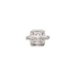 5 Carat Assher Cut Statement | Type IIa | Brilliant White / D color | FL/IF | 14K White Gold - Image 2