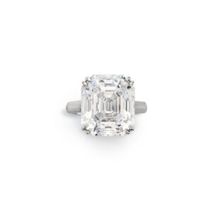 5 Carat Assher Cut Statement | Type IIa | Brilliant White / D color | FL/IF | 14K White Gold
